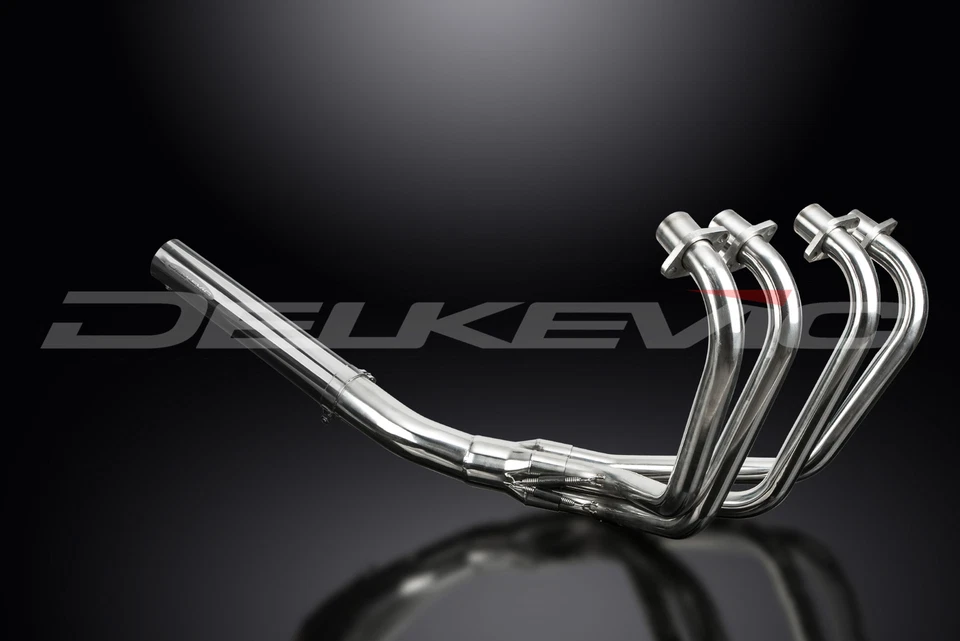 Прямой глушитель из нержавеющей стали для выхлопной системы Honda CB750K SOHC 1977-1978 Delkevic 4-1 - Изображение 2 из 4