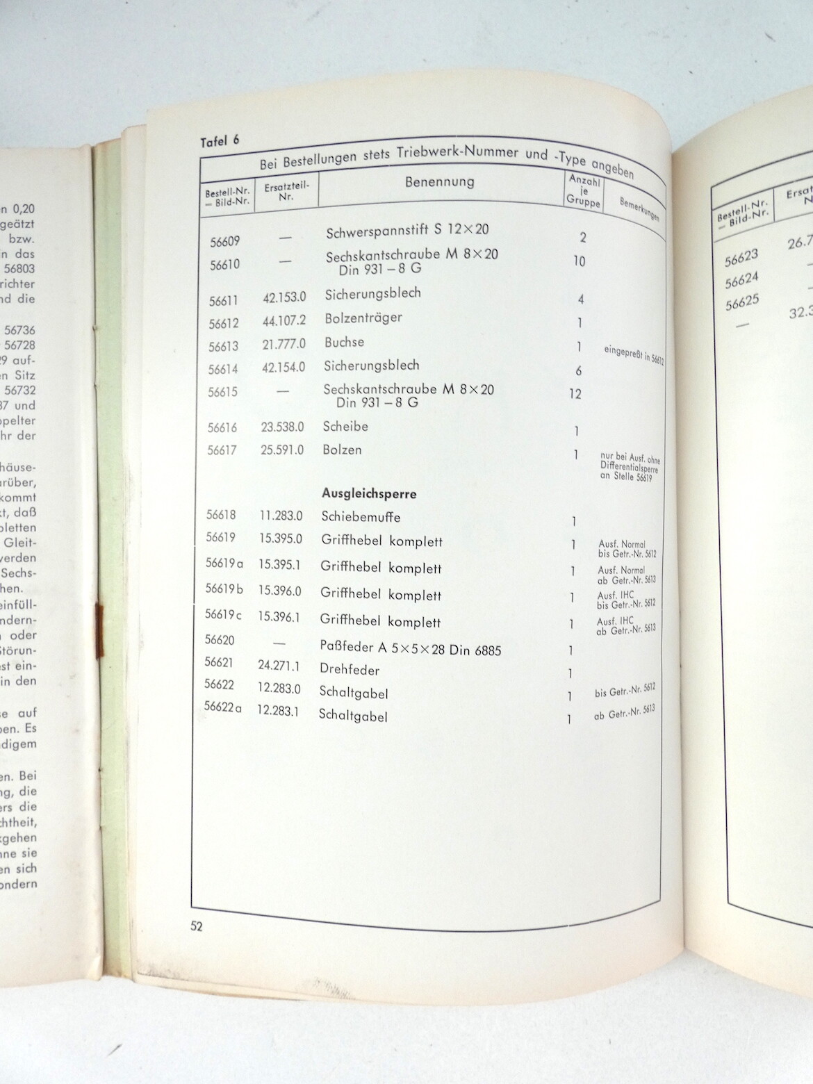 ZF A-5/5 A-5/6 Transmission Engine Operating Parts List