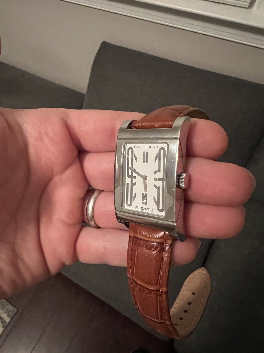 Bvlgari Rettangolo White Men's Watch - RT45S | eBay