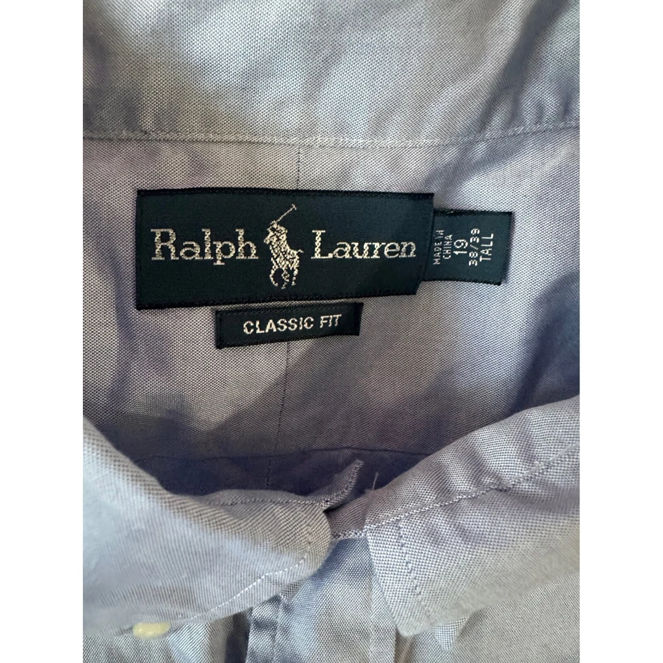 Camisa de vestir Ralph Lauren calce clásico con botones talla alta 19 38/39 Foto 3 de 4