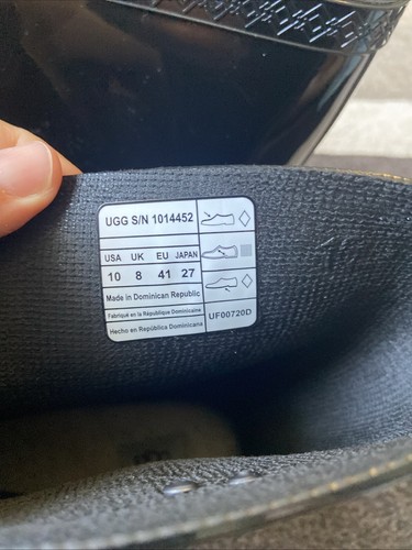 UGG SIENNA BLACK WATERPROOF RUBBER BOOT WOMEN'S RAIN BOOTS SIZE US 10/UK 8 NEW - Picture 5 of 10