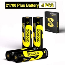 4PCS Scigold 217OO Battery 5.0Ah 3.6V 217OO Rechargeable Battery for flashlights