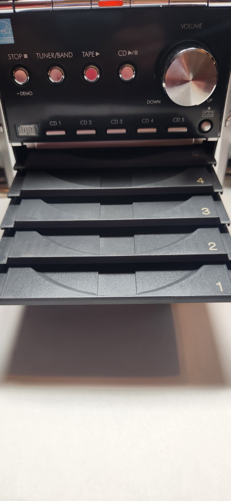 Panasonic SAPM31 Shelf Stereo System 5 Disc CD Changer Cassette AM/FM