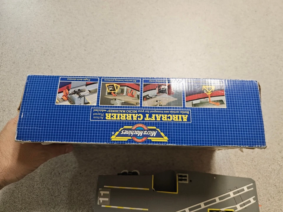 Galoob Micro Machines Aircraft Carrier Playset Base w/ Box. INCOMPLETE - Image 4 of 4