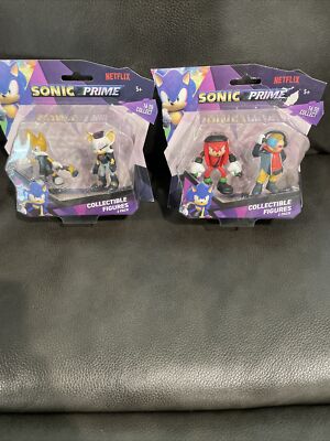 Netflix Sonic Prime Collectible Figures Renegade Knuckles Dr. Dont Tails Rouge