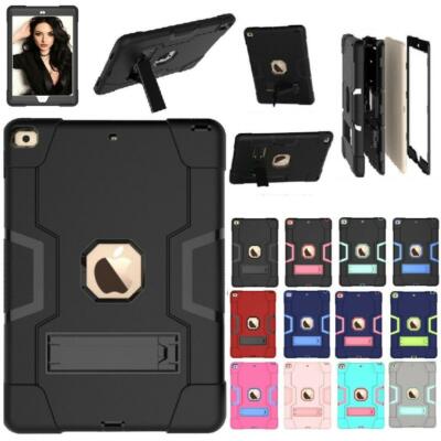 For iPad 7th Generation 10.2 2019 Case Shockproof Rubber Armor Hard Stand Cover