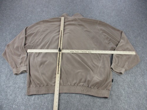 Sean John Jacke Herren 2XL XXL Braun Beige Velour Street Wear Bad Boy Trainingsmantel - Bild 11 von 14
