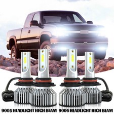9006 9005 LED Headlight KIT Combo Bulbs 10000K High Low Beam Super Bright White