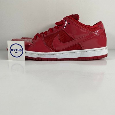 nike sb dunk low red patent leather
