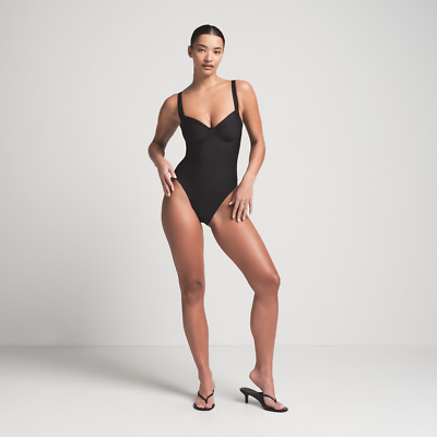 Skims Signature Swim Underwire One Piece in Onyx, Size XXS | eBay