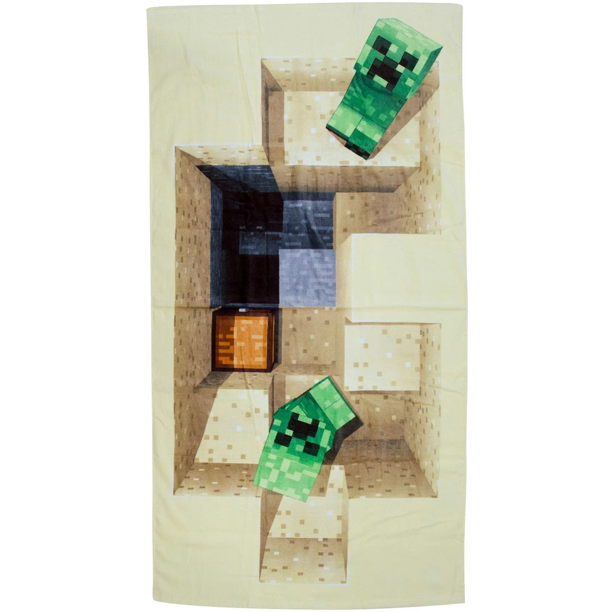 MINECRAFT DEFEAT BEACH BATH TOWEL 100 COTTON CREEPERS KIDS eBay