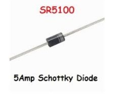 20pcs Schottky Rectifier Diode 5Amp 100v SR5100, DO-27 USA SELLER