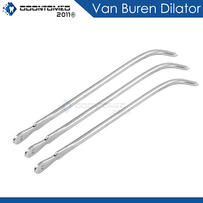 3 Pcs Surgical OB/GYN No. 28 FR Van Buren Sounds Urethral Curved ...