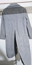In The Style Grey Maxi Long Coat Back Slit Smart Warm 10 Zara Jackets Duster