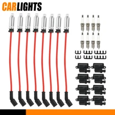 Fit For Chevy GMC 4.8L 5.3L 6.0L 8.1L 8Pack Square Ignition Coil Spark Plug Wire