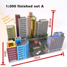 1:300 Prebuilt City Building Diorama N Scale Train Street Scene Display Set Gift