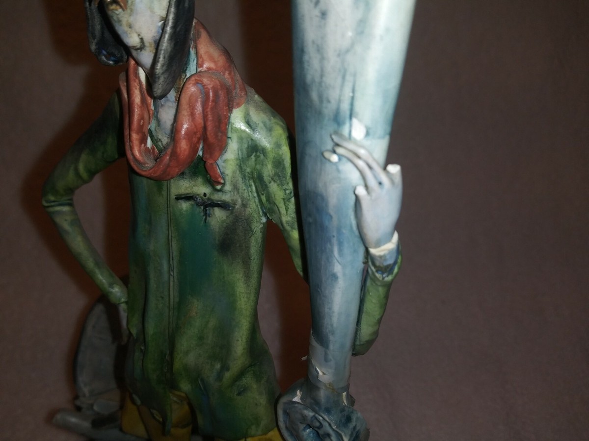 Rare Toni Moretto ceramic figurine pilot Aviator, Lo Rare Toni Moretto ceramic figurine pilot Aviator, Lo