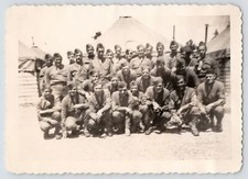 1942 Black  White Group Photo The Army 6Th Repair Camp Murray Washington State