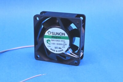 Sunon AC Fan 4200RPM 60x60x25mm 115VAC 17.5/18CFM 3.6/3.6W 31dBA MA1062-HVL.GN