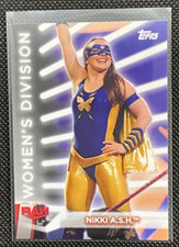 WWE Raw: NIKKI A.S.H. #R-12 Topps 2021 Women's Division Wrestling Trading Card.