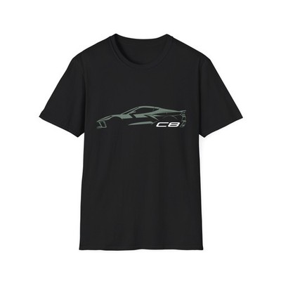 C8 Stingray T-Shirt   Cacti Green Silhouette Graphic for Chevy Fans