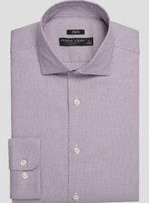 Pronto Uomo Men's Classic Fit 100 Cotton Basketweave Dress Shirt Sz 18 - 32/33