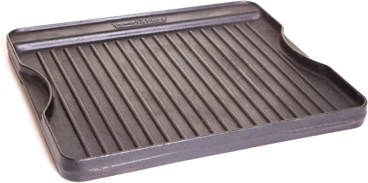 Camp Chef Reversible Griddle - Cast Iron for Outdoor Cooking & Black
