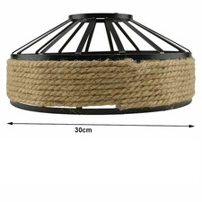 Ceiling Light Shade Easy Fit Hemp Rope Pendant Living Room Natural Lampshade