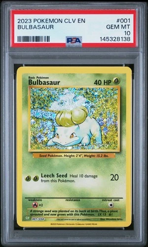2023 POKEMON CLV-CLASSIC VENUSAUR & LUGIA EX DECK #001 BULBASAUR PSA 10