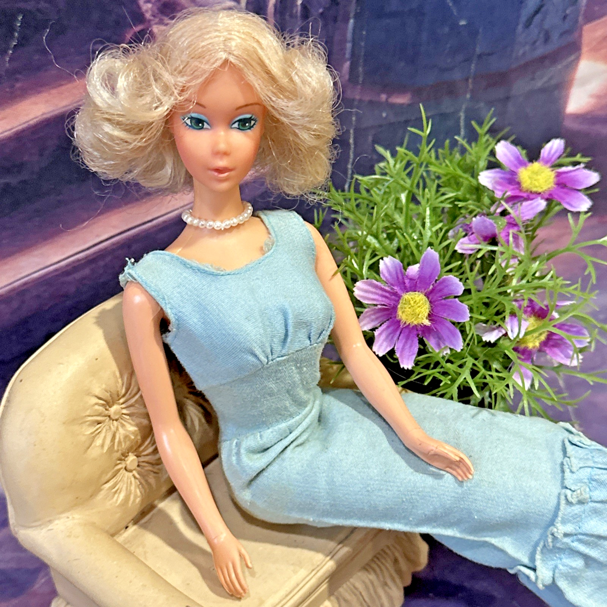 Vintage 1975 Deluxe Quick Curl Barbie Doll Mattel No. 9217