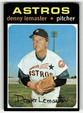1971 Topps Denny Lemaster #636 Houston Astros HIGHER GRADE NO CREASES GREAT!