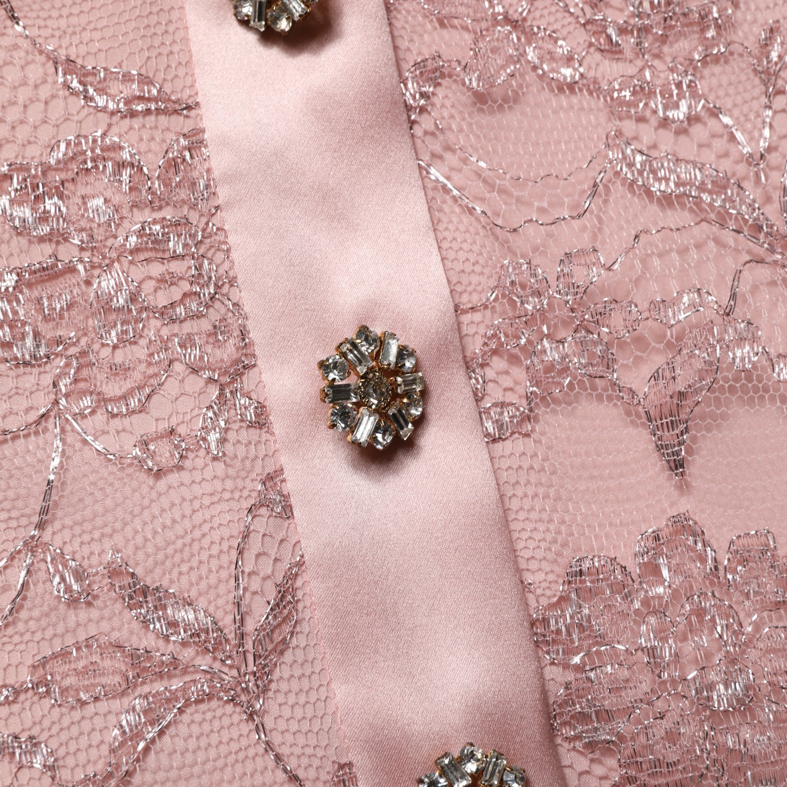 DOLCE & GABBANA Dress Pink Corded Floral Lace Kaftan Midi IT44/US10/L 6750usd image 7