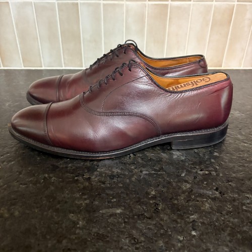 Allen Edmonds Park Avenue Cap Toe Oxford Shoes Dark Oxblood Burgundy 10.5 Trees