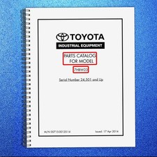 Toyota 7hbw23 Walkie Pallet Truck Parts Catalog Manual Sn 24501 Up 2014 Secured