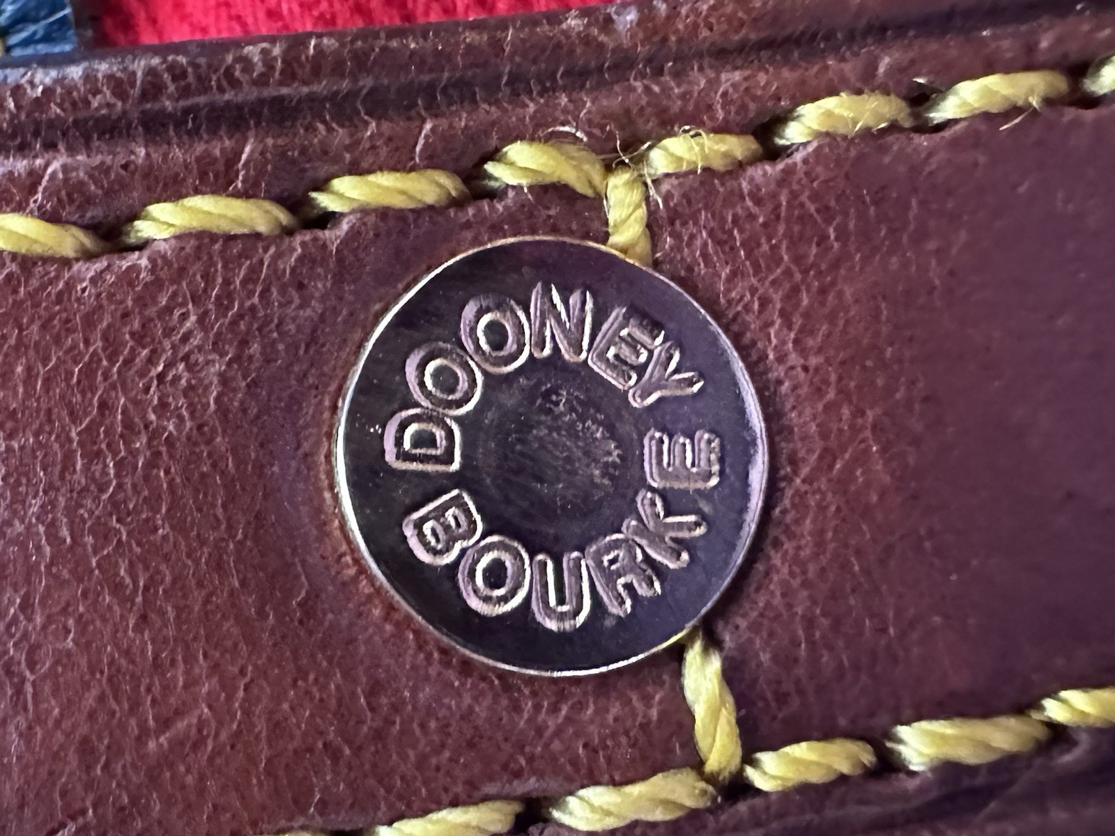 Dooney Bourke Blue Leather Drawstring Bucket Bag - image 7