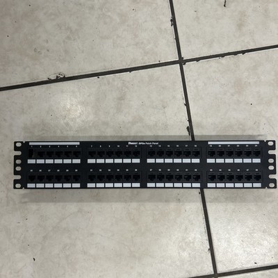 Panduit DP485E88TGY Punchdown Patch Panel Category 5E Flat 48-Port 2RU READ