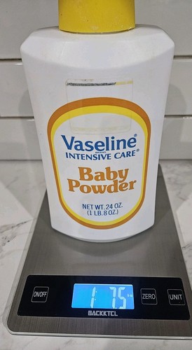 Vintage Vaseline Intensive Care Baby Powder 24 oz Talc APPROXIMATELY 90% Full