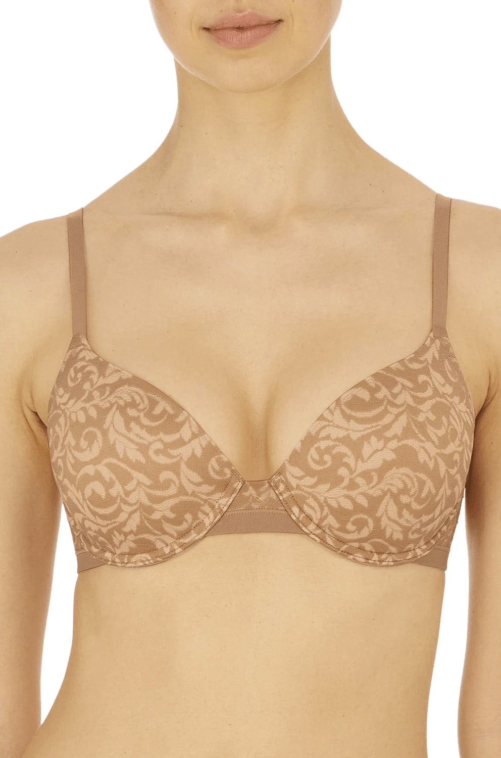 Natori Womens Sheer Illusion Contour Underwire Bra 32C Buff/Light Mocha - NWT