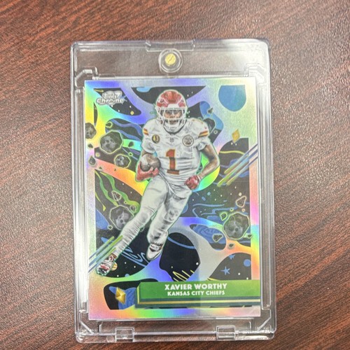 Topps Chrome 2024 Xavier Worthy Kansas City Chiefs #48 Refractor Rookie RC