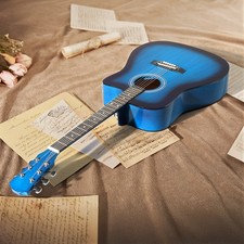 41-inch Dreadnought Cutaway Acoustic Guitar With Bag for Student Shoulder Strap