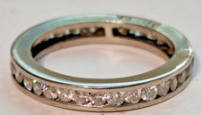 Platinum Diamond Full Round 0.96ct Eternity ring. Size L
