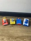 Vtg Fisher Price Little People Main Street Vehicles Lot Fire Police Mail Taxi