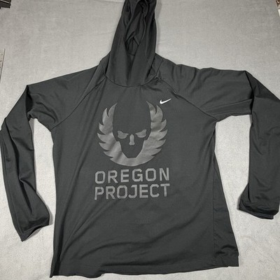 Nike Oregon Project Womens Hoodie XL Black ORPJT Running Skull Logo Pullover