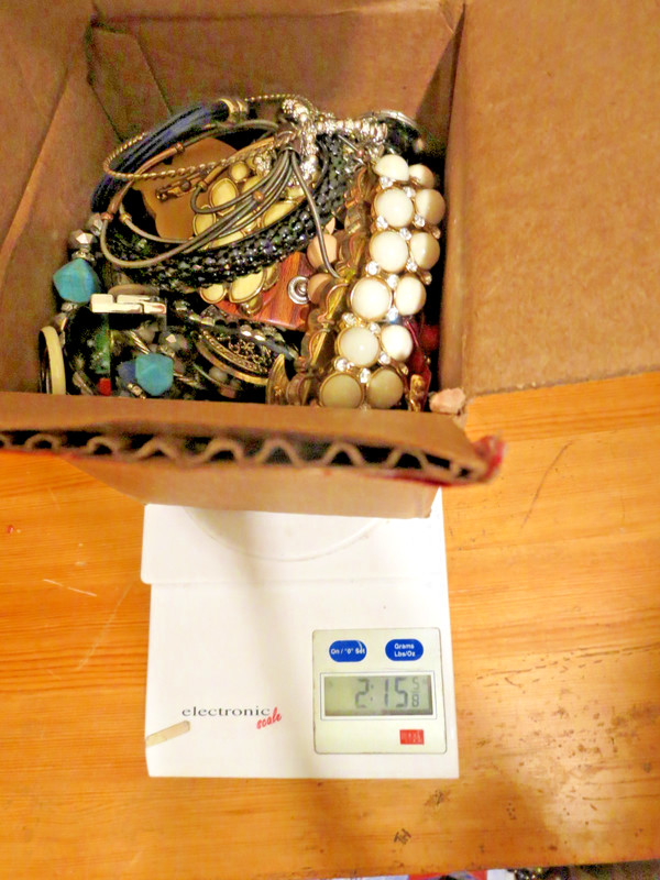 2.15 lbs fashion junk drawer lot(mostly bracelets and brooches/pins)see photos