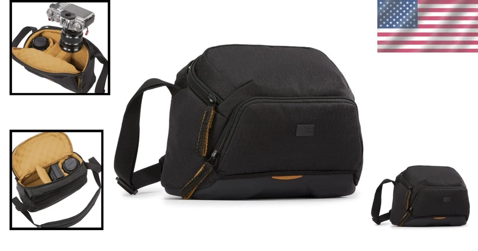 Viso Black Camera Sling Bag: Fits DSLR & 2 Lenses - Lightweight and Versatile - Image 2 of 4