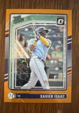 2024 Panini Donruss - Rated Prospects Xavier Isaac #123 Orange Velocity Prizm RC