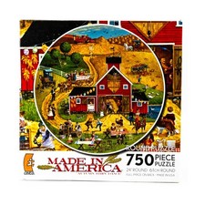 Ceaco Puzzle Made in America - Autumn Barn Dance 750 Pieces EX/Mint
