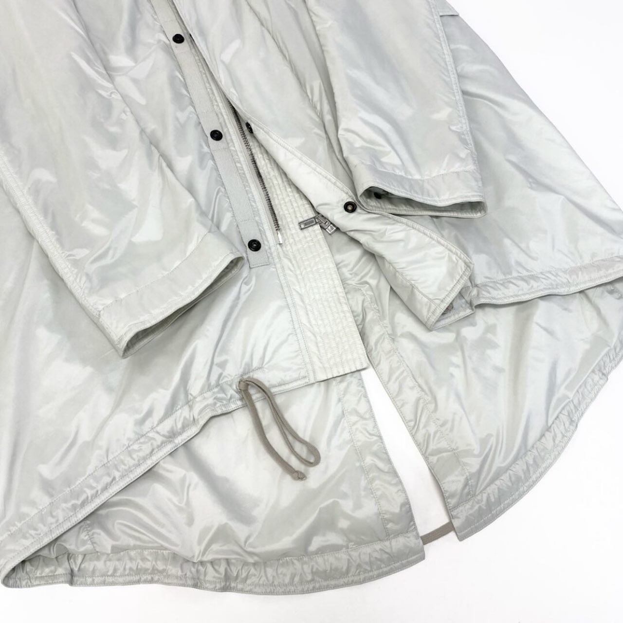 RICK OWENS DRKSHDW Dark Shadow Mod Coat Nylon Jacket DU17S5962-EV XS Off-White image 6