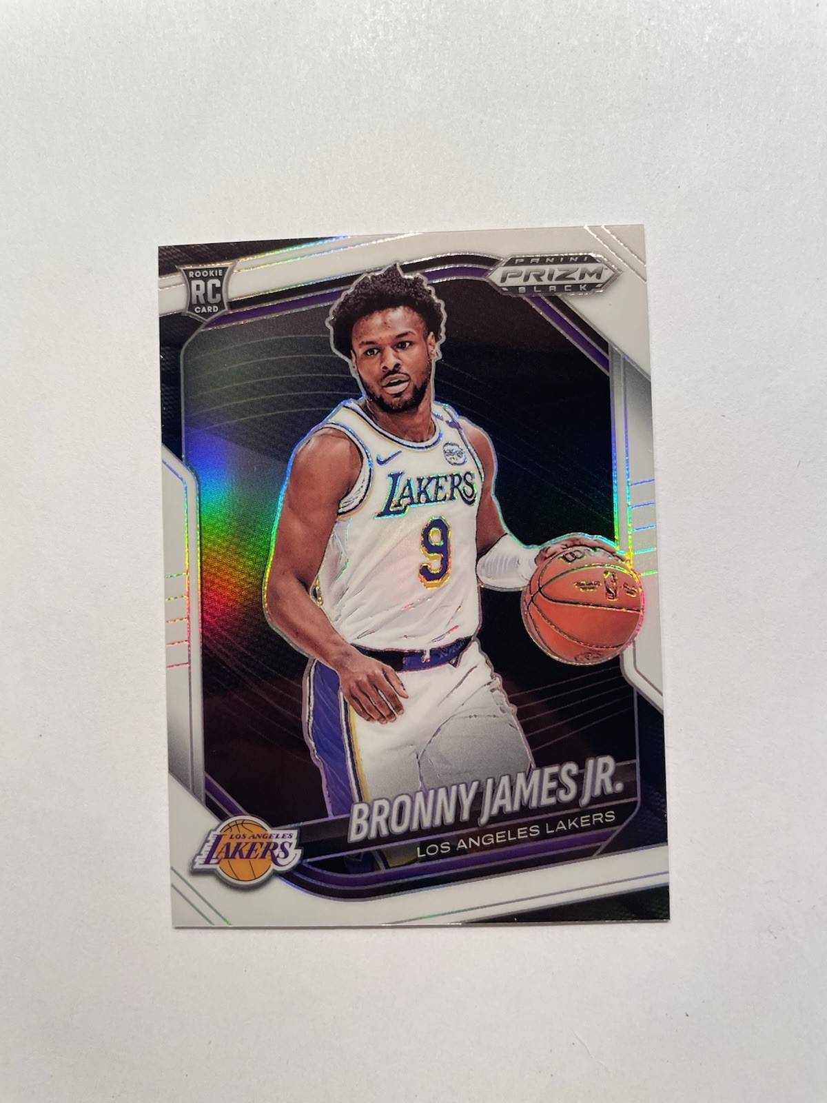 2024-25 Prizm Black - Bronny James Jr. #94 - ROOKIE RC - White Prizm #/175