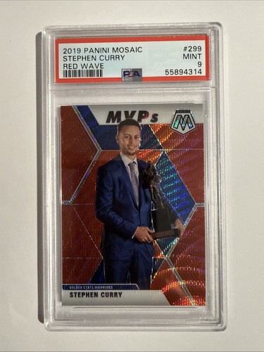 2019-20  - MVPs Stephen Curry #299 Red Prizm PSA 9